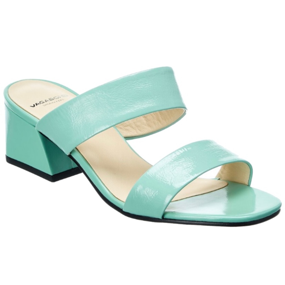 New in box Vagabond Elena Leather Sandal Neo Mint Double Strap Aqua Turquoise